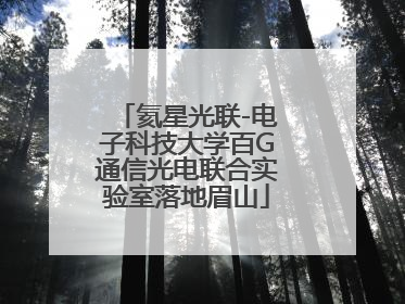 氦星光联-电子科技大学百G通信光电联合实验室落地眉山