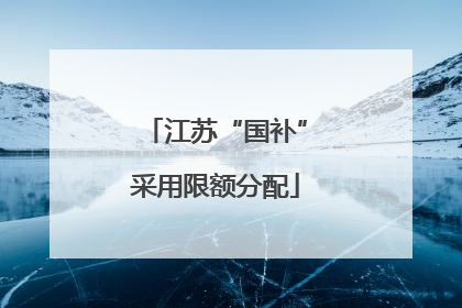 江苏“国补”采用限额分配