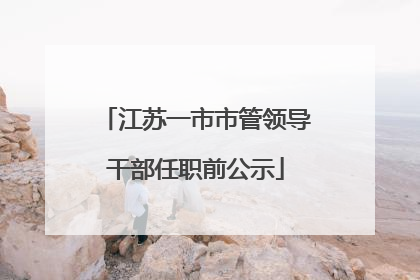 江苏一市市管领导干部任职前公示