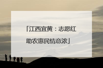 江西宜黄：志愿红助农惠民情意浓