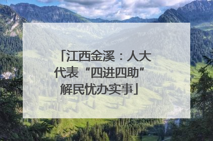 江西金溪：人大代表“四进四助”解民忧办实事