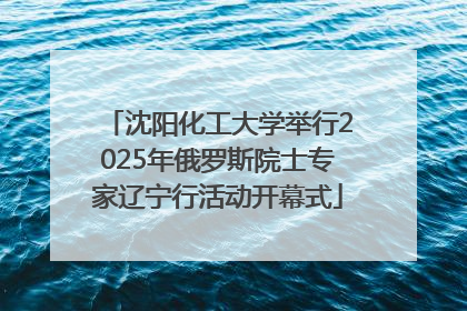沈阳化工大学举行2025年俄罗斯院士专家辽宁行活动开幕式