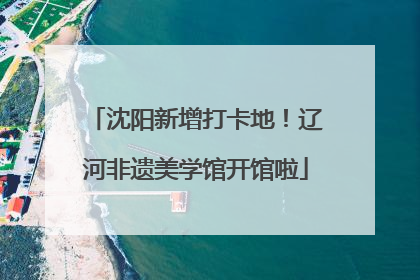 沈阳新增打卡地！辽河非遗美学馆开馆啦