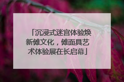 沉浸式迷宫体验焕新傩文化，傩面具艺术体验展在长启幕