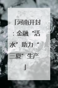 河南开封：金融“活水”助力“三夏”生产