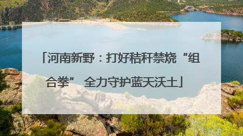 河南新野：打好秸秆禁烧“组合拳” 全力守护蓝天沃土