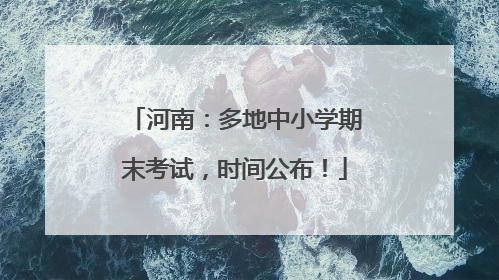 河南：多地中小学期末考试，时间公布！