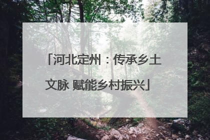 河北定州：传承乡土文脉 赋能乡村振兴