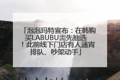 泡泡玛特宣布：在韩购买LABUBU需先抽选！此前线下门店有人通宵排队、吵架动手