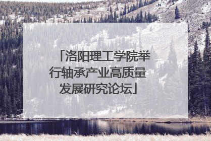 洛阳理工学院举行轴承产业高质量发展研究论坛