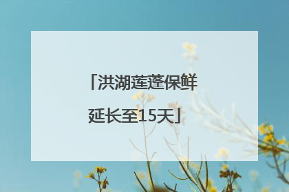 洪湖莲蓬保鲜延长至15天
