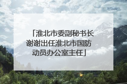 淮北市委副秘书长谢谢出任淮北市国防动员办公室主任
