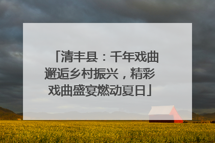 清丰县：千年戏曲邂逅乡村振兴，精彩戏曲盛宴燃动夏日