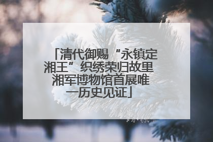 清代御赐“永镇定湘王”织绣荣归故里 湘军博物馆首展唯一历史见证
