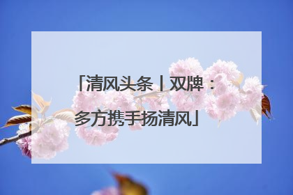 清风头条丨双牌：多方携手扬清风
