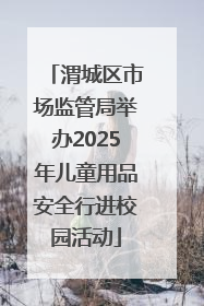 渭城区市场监管局举办2025年儿童用品安全行进校园活动