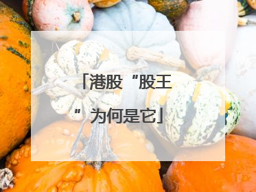 港股“股王”为何是它