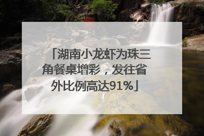 湖南小龙虾为珠三角餐桌增彩，发往省外比例高达91%