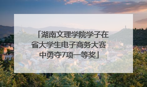 湖南文理学院学子在省大学生电子商务大赛中勇夺7项一等奖