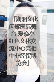 湖湘文化闪耀国际舞台 爱晚亭红色文化交流中心亮相中非经贸博览会