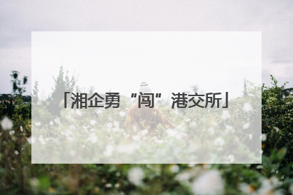 湘企勇“闯”港交所
