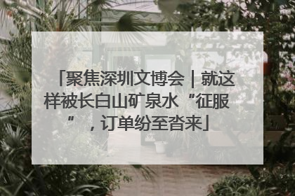 聚焦深圳文博会｜就这样被长白山矿泉水“征服”，订单纷至沓来