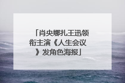 肖央娜扎王迅领衔主演《人生会议》发角色海报