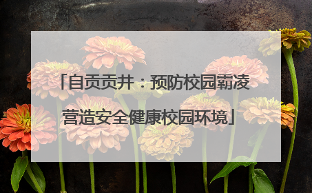 自贡贡井：预防校园霸凌 营造安全健康校园环境