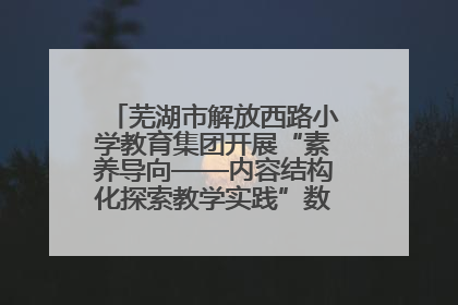 芜湖市解放西路小学教育集团开展“素养导向——内容结构化探索教学实践”数学专题研讨活动
