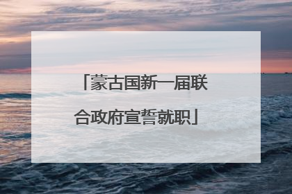 蒙古国新一届联合政府宣誓就职