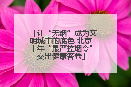 让“无烟”成为文明城市的底色 北京十年“最严控烟令”交出健康答卷
