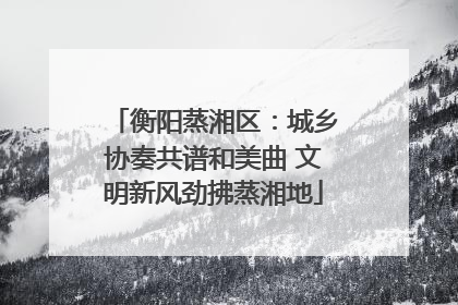 衡阳蒸湘区：城乡协奏共谱和美曲 文明新风劲拂蒸湘地