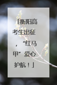 衡阳高考生出征，“红马甲”爱心护航！
