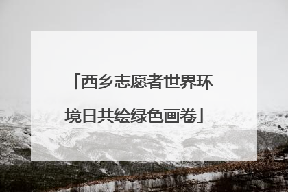 西乡志愿者世界环境日共绘绿色画卷