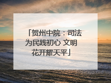 贺州中院：司法为民践初心 文明花开耀天平