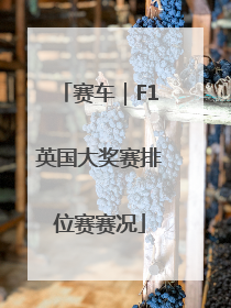 赛车｜F1英国大奖赛排位赛赛况