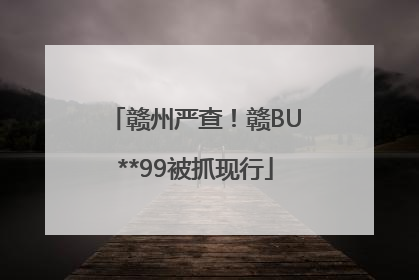 赣州严查！赣BU**99被抓现行