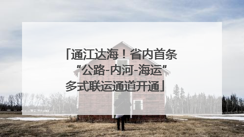 通江达海！省内首条“公路-内河-海运”多式联运通道开通