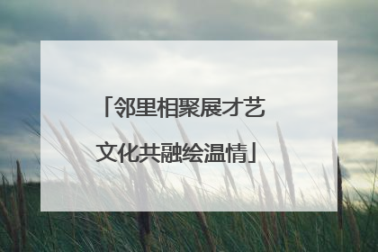 邻里相聚展才艺 文化共融绘温情