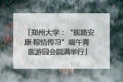 郑州大学：“医路安康·粽情传习”端午青医游园会圆满举行