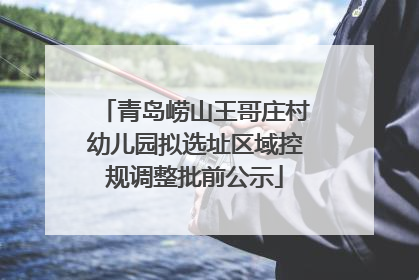 青岛崂山王哥庄村幼儿园拟选址区域控规调整批前公示
