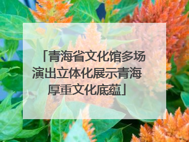 青海省文化馆多场演出立体化展示青海厚重文化底蕴
