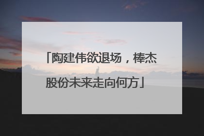 陶建伟欲退场，棒杰股份未来走向何方