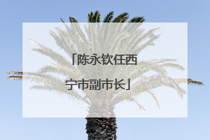 陈永钦任西宁市副市长