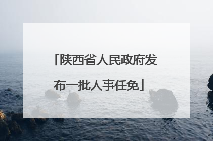 陕西省人民政府发布一批人事任免