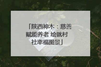 陕西神木：慈善赋能养老 绘就村社幸福图景