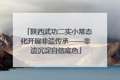 陕西武功二实小常态化开展非遗传承——非遗沉淀自信底色