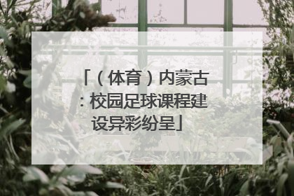 （体育）内蒙古：校园足球课程建设异彩纷呈