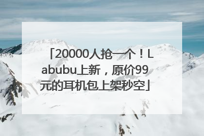 20000人抢一个！Labubu上新，原价99元的耳机包上架秒空