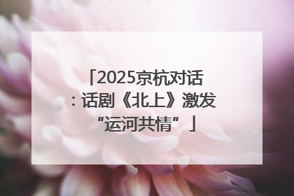 2025京杭对话：话剧《北上》激发“运河共情”